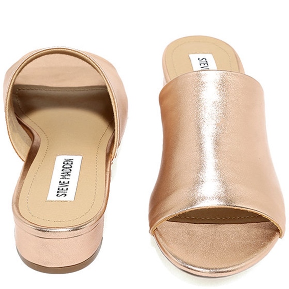 steve madden gold flat sandals